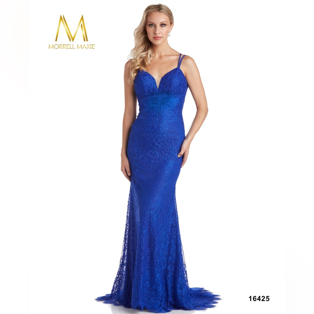 Morrell Maxie Prom Beaded 16425 Royal blue dress size 0